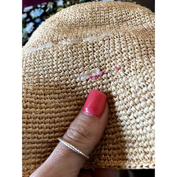 LILLY PULITZER Poolside Hat (No Ribbon) Travel Vacation Beach Straw Sun Hat - Picture 5 of 7